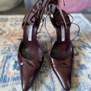 Manolo Blahnik Dark Burgundy Heels
